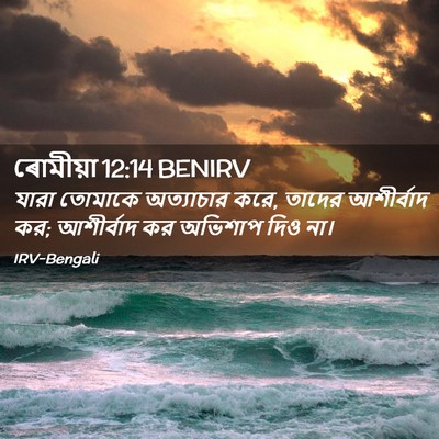 Picture 02 - ৰোমীয়া 12:14 BENIRV - যারা তোমাকে - Bible Verse Picture