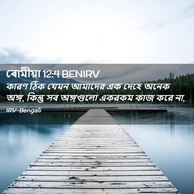 Picture 02 - ৰোমীয়া 12:4 BENIRV - কারণ ঠিক যেমন - Bible Verse Picture