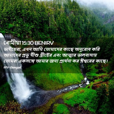 Picture 02 - ৰোমীয়া 15:30 BENIRV - ভাইয়েরা, এখন আমি - Bible Verse Picture