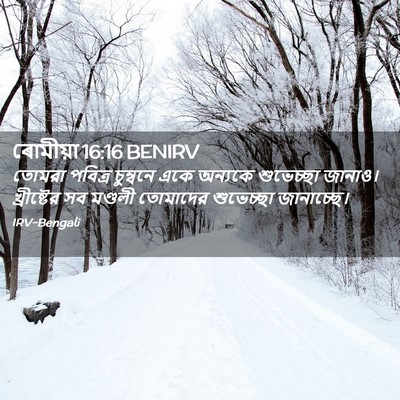 Picture 02 - ৰোমীয়া 16:16 BENIRV - তোমরা পবিত্র - Bible Verse Picture