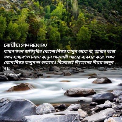 Picture 02 - ৰোমীয়া 2:14 BENIRV - কারণ যখন অযিহূদীর - Bible Verse Picture