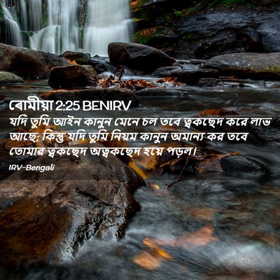 Picture 02 - ৰোমীয়া 2:25 BENIRV - যদি তুমি আইন কানুন - Bible Verse Picture