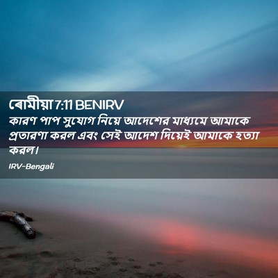 Picture 02 - ৰোমীয়া 7:11 BENIRV - কারণ পাপ সুযোগ - Bible Verse Picture