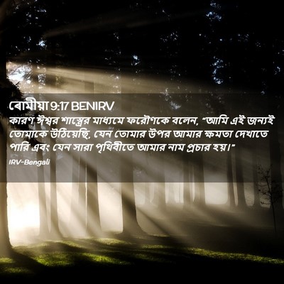 Picture 02 - ৰোমীয়া 9:17 BENIRV - কারণ ঈশ্বর - Bible Verse Picture