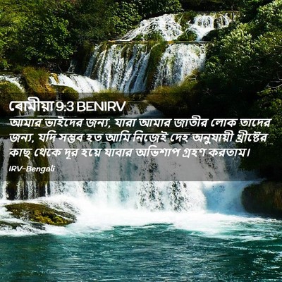 Picture 02 - ৰোমীয়া 9:3 BENIRV - আমার ভাইদের জন্য, - Bible Verse Picture
