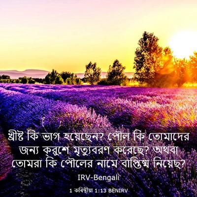 Picture 03 - 1 কৰিন্থীয়া 1:13 BENIRV - খ্রীষ্ট কি ভাগ - Bible Verse Picture
