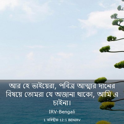 Picture 03 - 1 কৰিন্থীয়া 12:1 BENIRV - আর হে ভাইয়েরা, - Bible Verse Picture