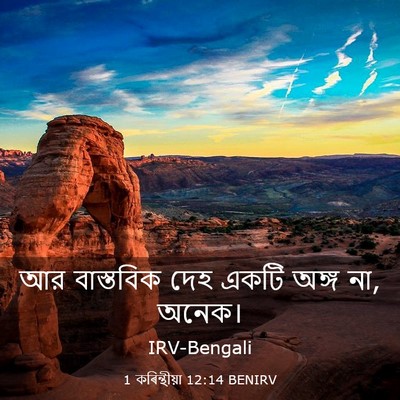 Picture 03 - 1 কৰিন্থীয়া 12:14 BENIRV - আর বাস্তবিক দেহ - Bible Verse Picture