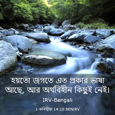 Picture 03 - 1 কৰিন্থীয়া 14:10 BENIRV - হয়তো জগতে এত - Bible Verse Picture