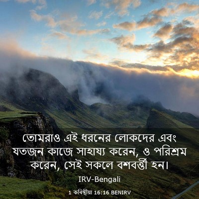 Picture 03 - 1 কৰিন্থীয়া 16:16 BENIRV - তোমরাও এই ধরনের - Bible Verse Picture