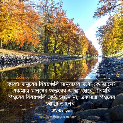Picture 03 - 1 কৰিন্থীয়া 2:11 BENIRV - কারণ মানুষের - Bible Verse Picture