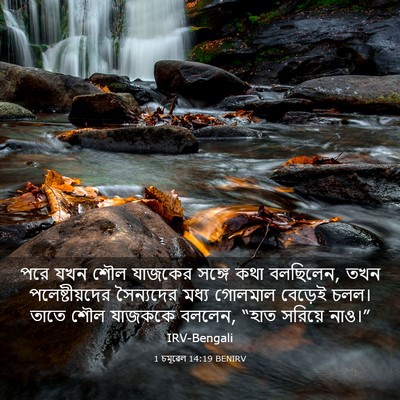 Picture 03 - 1 চমূৱেল 14:19 BENIRV - পরে যখন শৌল যাজকের - Bible Verse Picture