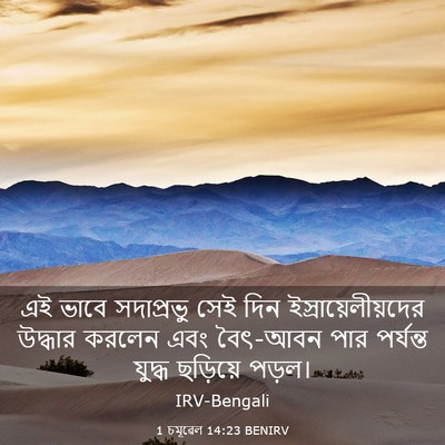Picture 03 - 1 চমূৱেল 14:23 BENIRV - এই ভাবে সদাপ্রভু - Bible Verse Picture