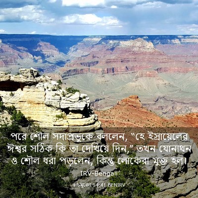 Picture 03 - 1 চমূৱেল 14:41 BENIRV - পরে শৌল - Bible Verse Picture