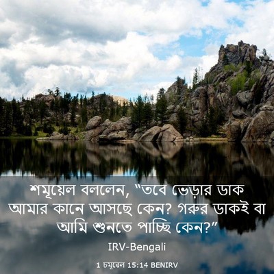 Picture 03 - 1 চমূৱেল 15:14 BENIRV - শমূয়েল বললেন, - Bible Verse Picture