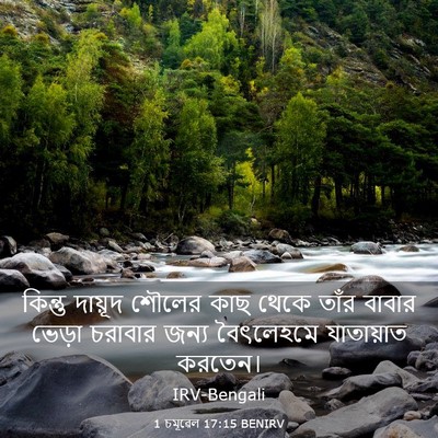 Picture 03 - 1 চমূৱেল 17:15 BENIRV - কিন্তু দায়ূদ - Bible Verse Picture