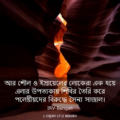Picture 03 - 1 চমূৱেল 17:2 BENIRV - আর শৌল ও - Bible Verse Picture