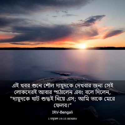 Picture 03 - 1 চমূৱেল 19:15 BENIRV - এই খবর শুনে শৌল - Bible Verse Picture