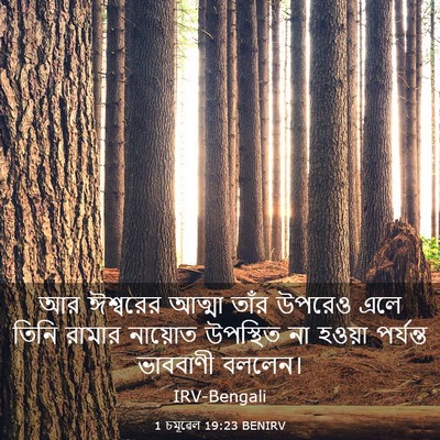 Picture 03 - 1 চমূৱেল 19:23 BENIRV - আর ঈশ্বরের আত্মা - Bible Verse Picture
