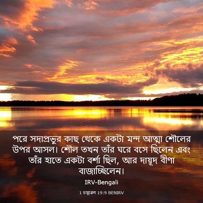 Picture 03 - 1 চমূৱেল 19:9 BENIRV - পরে সদাপ্রভুর কাছ - Bible Verse Picture