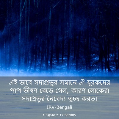 Picture 03 - 1 চমূৱেল 2:17 BENIRV - এই ভাবে সদাপ্রভুর - Bible Verse Picture