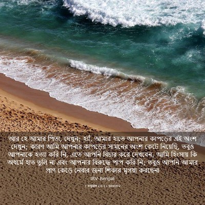 Picture 03 - 1 চমূৱেল 24:11 BENIRV - আর হে আমার পিতা, - Bible Verse Picture