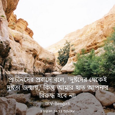 Picture 03 - 1 চমূৱেল 24:13 BENIRV - প্রাচীনদের - Bible Verse Picture
