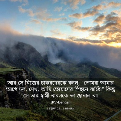 Picture 03 - 1 চমূৱেল 25:19 BENIRV - আর সে নিজের - Bible Verse Picture