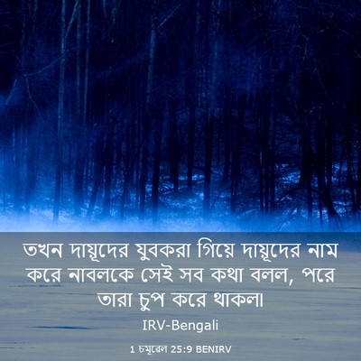 Picture 03 - 1 চমূৱেল 25:9 BENIRV - তখন দায়ূদের - Bible Verse Picture