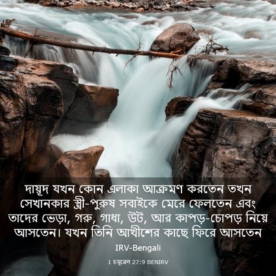 Picture 03 - 1 চমূৱেল 27:9 BENIRV - দায়ূদ যখন কোন - Bible Verse Picture