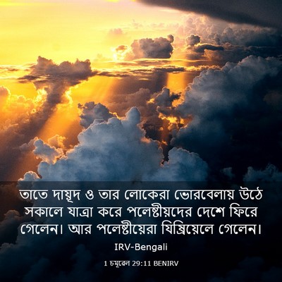Picture 03 - 1 চমূৱেল 29:11 BENIRV - তাতে দায়ূদ ও তার - Bible Verse Picture