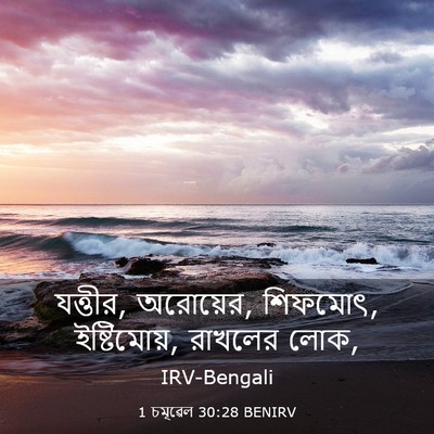 Picture 03 - 1 চমূৱেল 30:28 BENIRV - যত্তীর, অরোয়ের, - Bible Verse Picture