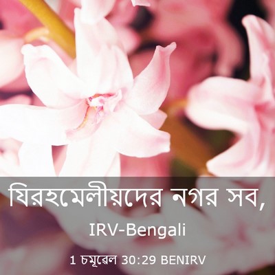 Picture 03 - 1 চমূৱেল 30:29 BENIRV - যিরহমেলীয়দের নগর - Bible Verse Picture