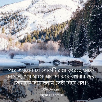 Picture 03 - 1 চমূৱেল 9:23 BENIRV - পরে শমূয়েল যে - Bible Verse Picture