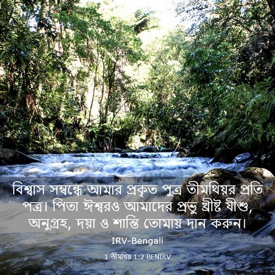 Picture 03 - 1 তীমথিয় 1:2 BENIRV - বিশ্বাস সম্বন্ধে - Bible Verse Picture