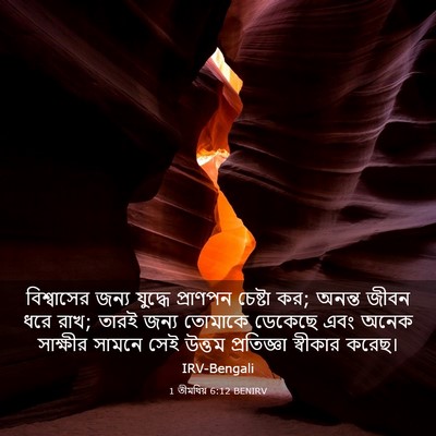 Picture 03 - 1 তীমথিয় 6:12 BENIRV - বিশ্বাসের জন্য - Bible Verse Picture