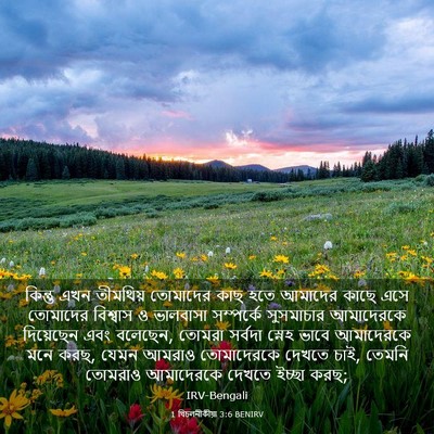 Picture 03 - 1 থিচলনীকীয়া 3:6 BENIRV - কিন্তু এখন - Bible Verse Picture