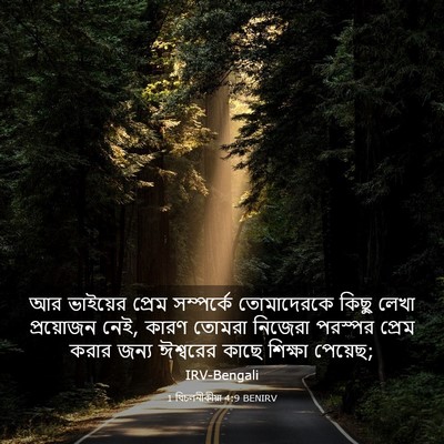 Picture 03 - 1 থিচলনীকীয়া 4:9 BENIRV - আর ভাইয়ের প্রেম - Bible Verse Picture