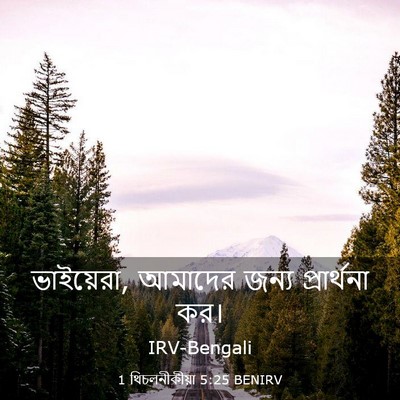 Picture 03 - 1 থিচলনীকীয়া 5:25 BENIRV - ভাইয়েরা, আমাদের - Bible Verse Picture