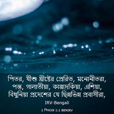 Picture 03 - 1 পিতরের 1:1 BENIRV - পিতর, যীশু - Bible Verse Picture