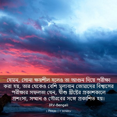 Picture 03 - 1 পিতরের 1:7 BENIRV - যেমন, সোনা - Bible Verse Picture