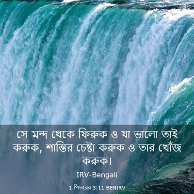 Picture 03 - 1 পিতরের 3:11 BENIRV - সে মন্দ থেকে ফিরুক - Bible Verse Picture