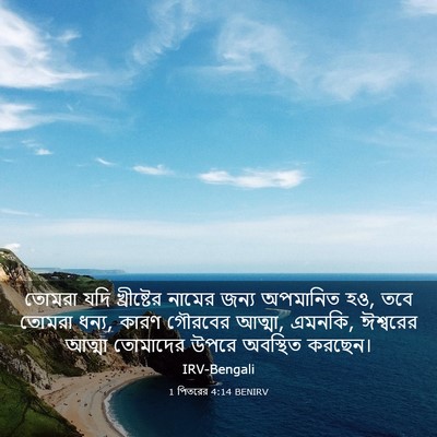 Picture 03 - 1 পিতরের 4:14 BENIRV - তোমরা যদি - Bible Verse Picture