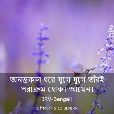 Picture 03 - 1 পিতরের 5:11 BENIRV - অনন্তকাল ধরে যুগে - Bible Verse Picture