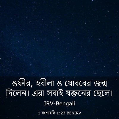 Picture 03 - 1 বংশাৱলি 1:23 BENIRV - ওফীর, হবীলা ও - Bible Verse Picture