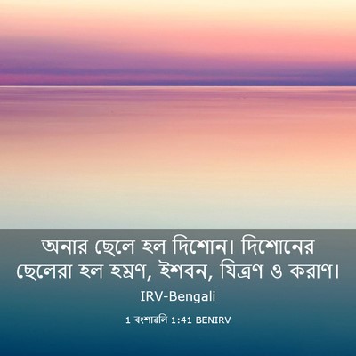 Picture 03 - 1 বংশাৱলি 1:41 BENIRV - অনার ছেলে হল - Bible Verse Picture