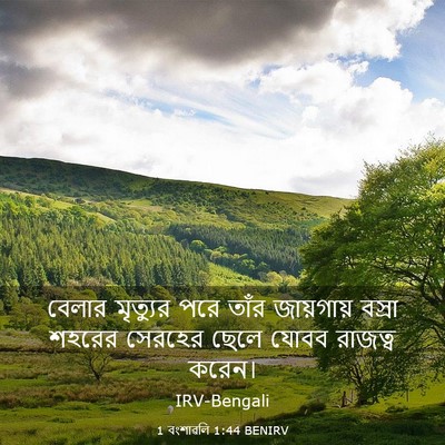 Picture 03 - 1 বংশাৱলি 1:44 BENIRV - বেলার মৃত্যুর পরে - Bible Verse Picture