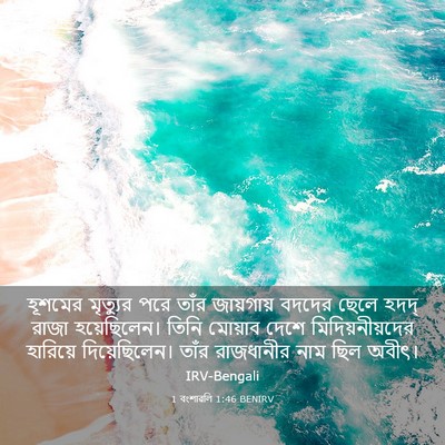Picture 03 - 1 বংশাৱলি 1:46 BENIRV - হূশমের মৃত্যুর - Bible Verse Picture