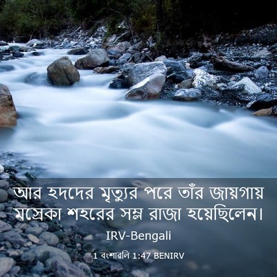 Picture 03 - 1 বংশাৱলি 1:47 BENIRV - আর হদদের মৃত্যুর - Bible Verse Picture