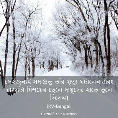 Picture 03 - 1 বংশাৱলি 10:14 BENIRV - সেইজন্যই সদাপ্রভু - Bible Verse Picture